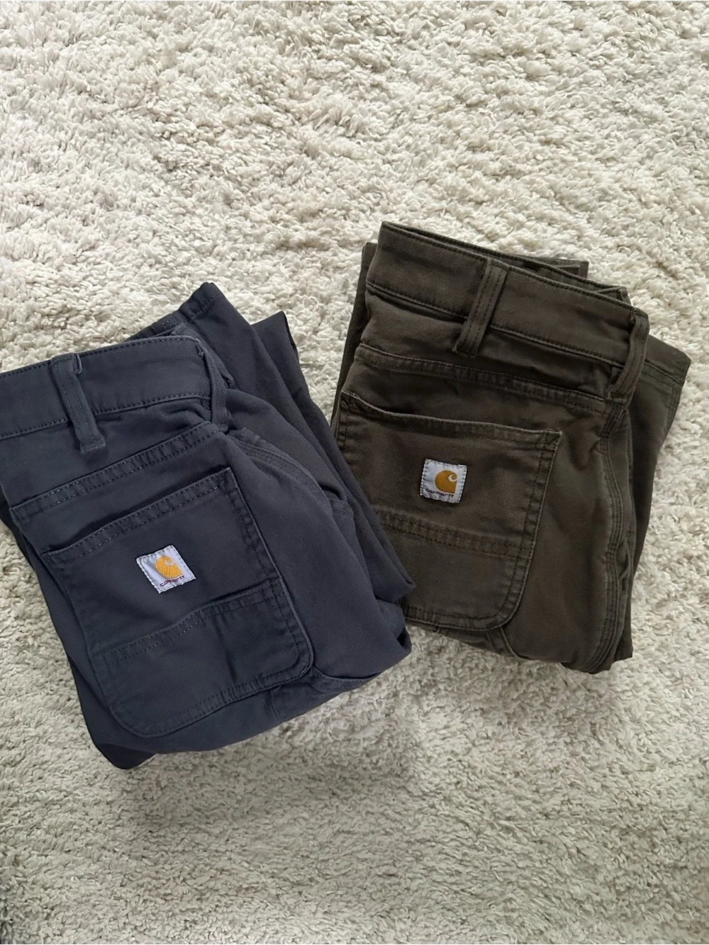 BUNDLE OF 2 - Carhartt Relaxed Fit Work Pants- Brand New - Navy/Charcoal - Picture 7 of 8